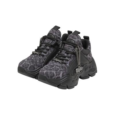 Trainingsschuh BUFFALO "Buffalo Binary C - Vegansuede", Damen, Gr. 39, grau (grau leo), Synthetik, unifarben, Schuhe