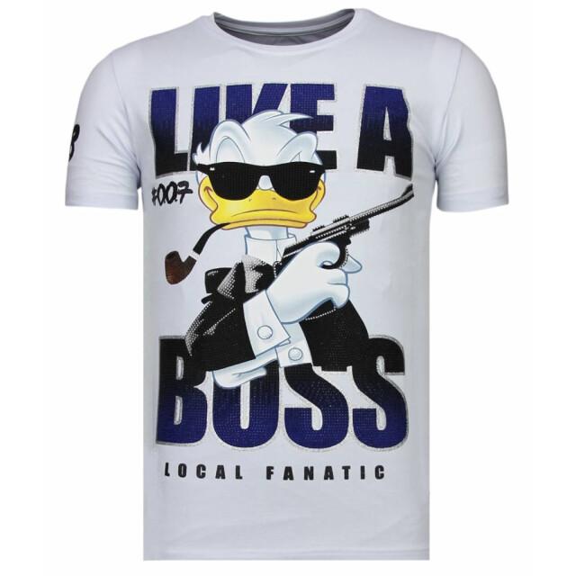 Local Fanatic Like a boss rhinestone t-shirt
