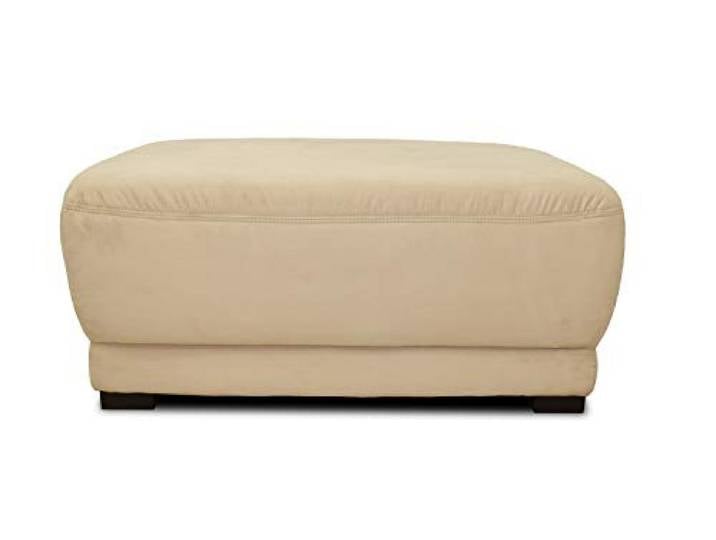 DOMO. collection Boxspringsofa Telos/Hocker mit Boxspringfederung/Beistellhocker für Couch / 109x78x46 cm/Farbe: beige