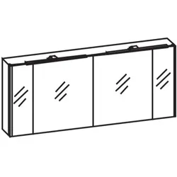 Artiqua LED-Spiegelschrank mit Farbtemperaturwechsel, Stahlgrau, 074-SDT-2-16-88 074-SDT-2-16-88