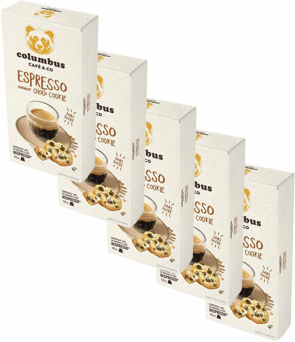 Columbus Café & Co 50 Nespresso* Original Kompatible Kapseln Geschmack Schokoladenkeks – Columbus Cafe & Co - MaxiCoffee