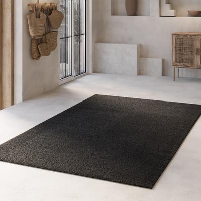 Hochflor-Teppich WECON HOME BASICS "Nova, auch als Läufer, auch quadratisch", grau (anthrazit), B:80cm H:25mm L:150cm, Polyester, Teppiche, Shaggy gewebt, Läufer, robust, Wohnzimmer, Schlafzimmer