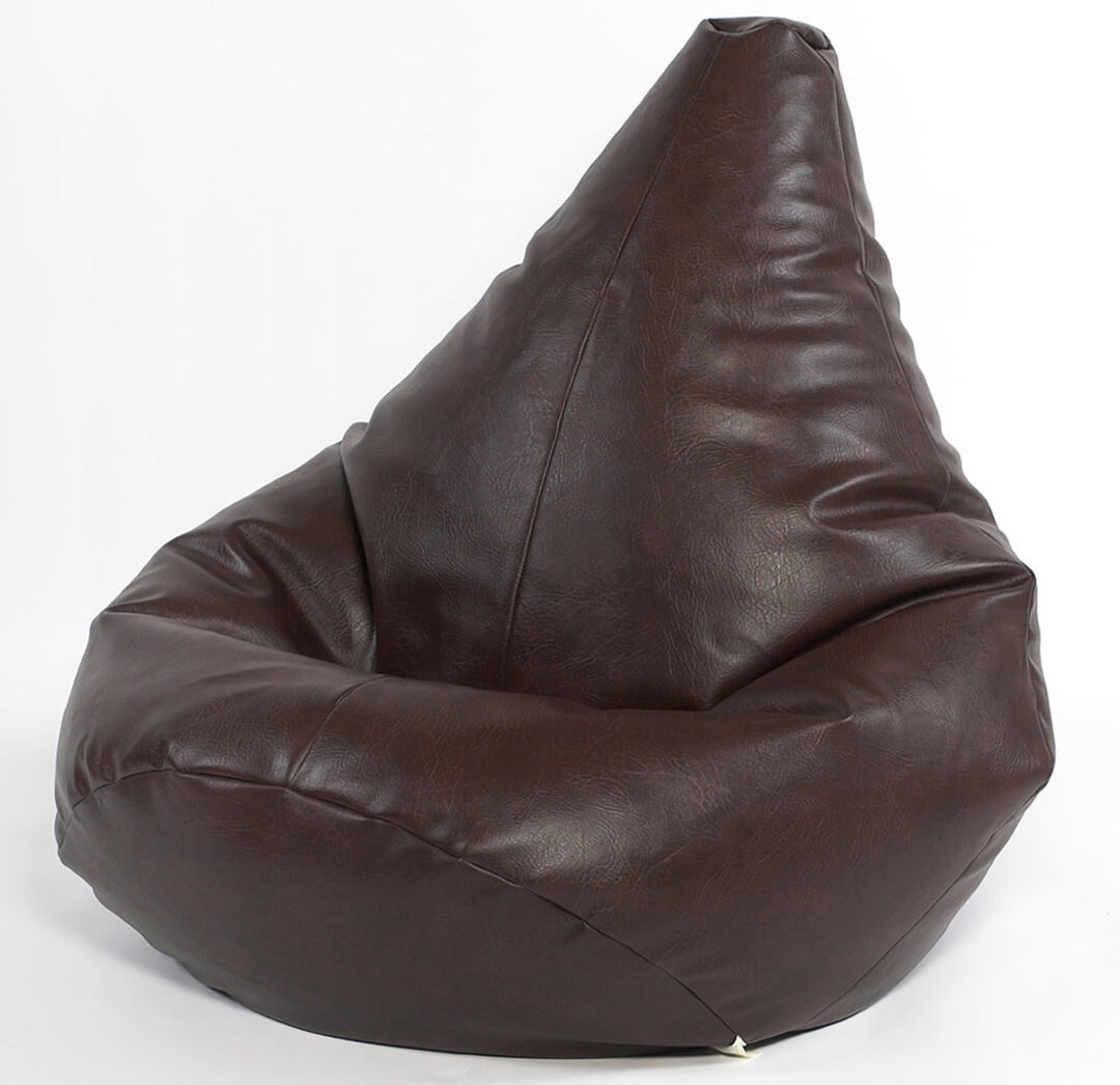 Borough Wharf Faux Leather Bean Bag Brown Large