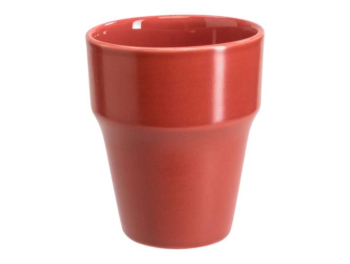 Kaffeetasse Seefeld, Atelier Pfister, rot, Porzellan