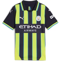 Puma, Jungen, Fussballtrikot, MCFC Away Jersey Replica Jr (116), Gelb, Blau