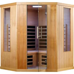 Infraworld Infrarotkabine Sunlight 155 Ecke Hemlock inkl. 5-teiligem gratis Zubehörset