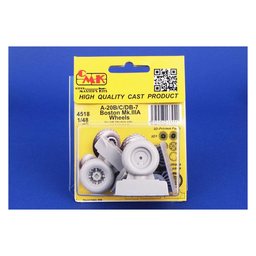 CMK A-20B/C/DB-7 Boston Mk.III Wheels for HK Models (129-4518)