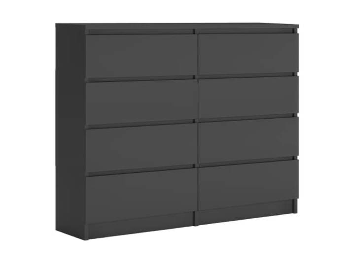 3xE Living Kommode 120 cm, 8 Schubladen, Anthrazit, 120 x 39 x 102 cm