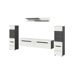 Wohnwand   ¦ grau ¦ Maße (cm): B: 272 H: 141