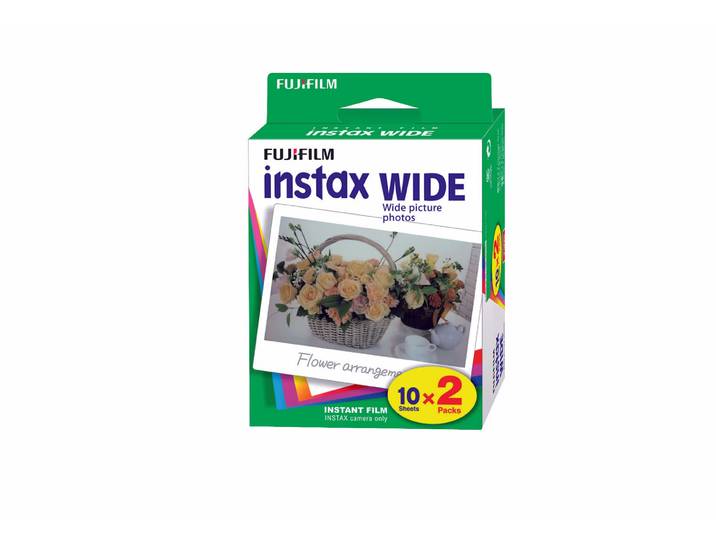 Fujifilm Instax Wide Film Twin Film Sofort-Bild – Sofortbildkamera/Polaroid Kamera – weiss
