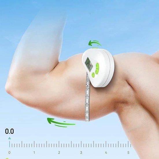 Digitale Lichaamsmeter Wit - Meetlint App voor Fitness en Lichaamsmetingen met Automatische Data Opslag