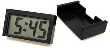 Daily Discovery Portable Mini Desk Clock Quiet Digital Travel Clock For Home Office Car Students black 1pc