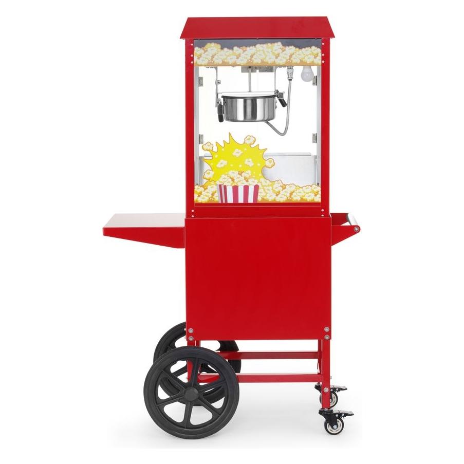 Hendi Popcorn-Maschine mit Fahrgestell,, Rot, 220-240V/1155W, 940x510x(H)1553mm (62260860)