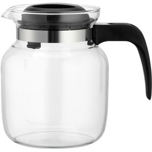 Bohemia-Cristal Tee-Kanne Matura, Glas, transparent / schwarz, 1,25 l