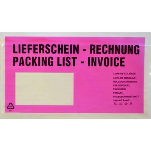 dm-folien Lieferscheintaschen Premium, DIN lang, 120 x 225 mm, 1000 Stück