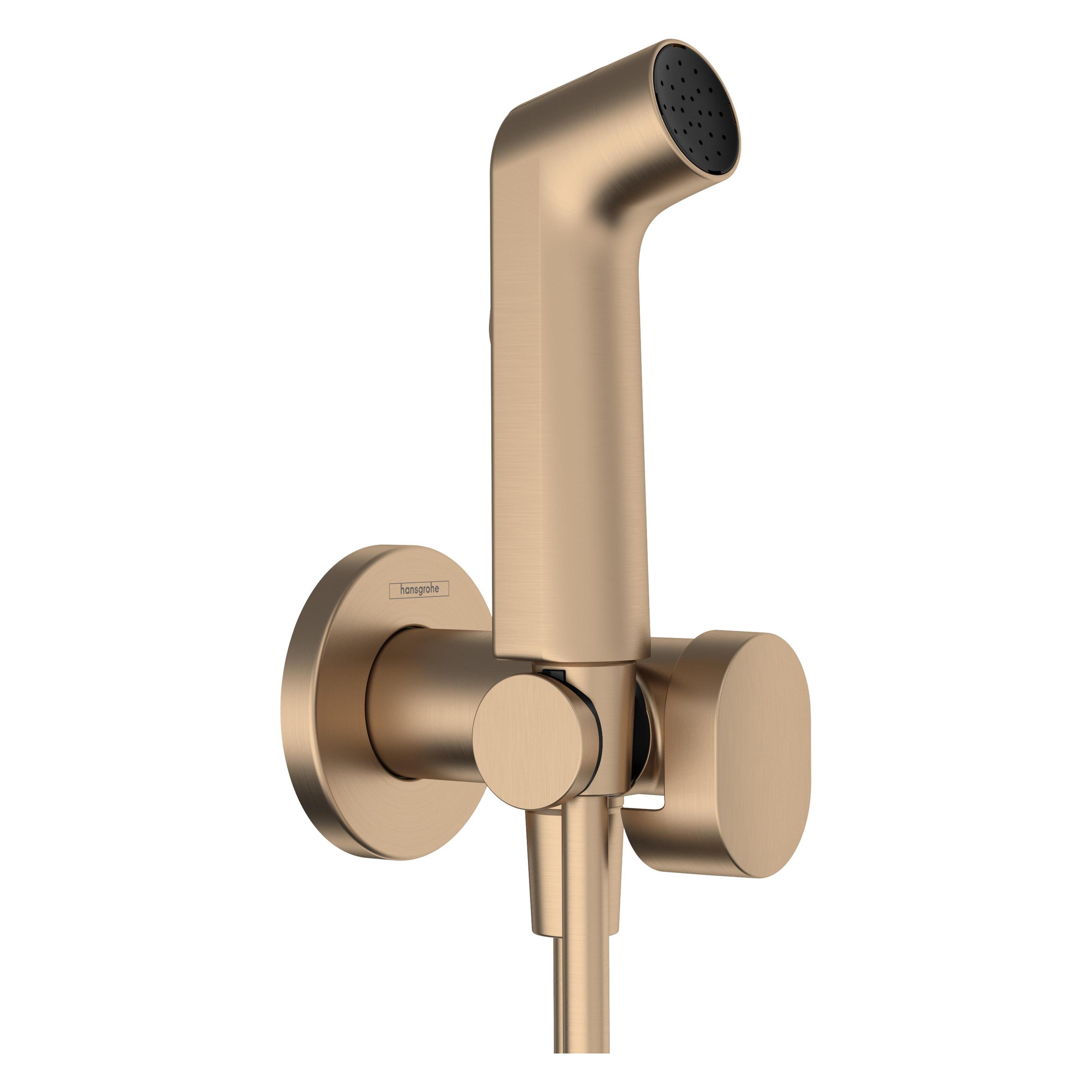 hansgrohe Unterputz-Bidetarmatur mit Brausegarnitur, gebürstete Bronze (29232140)