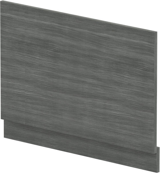 Nuie Fusion 800Mm Straight Bath End Panel And Plinth Anthracite Woodgrain