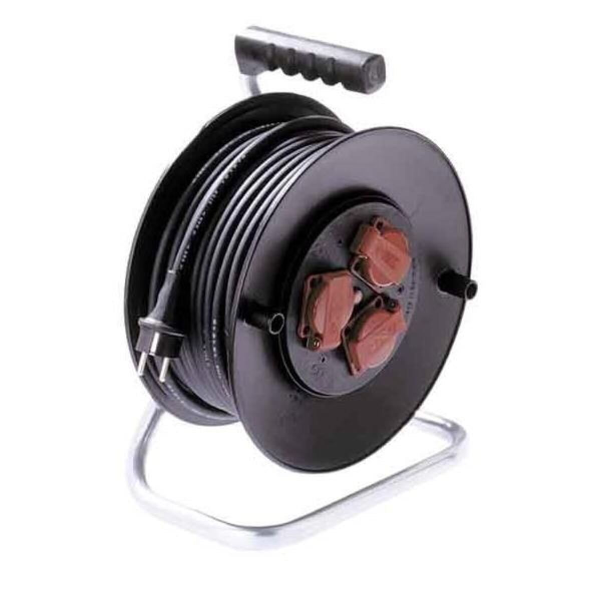 Bachmann Veiligheidscontact-haspel, 3-voudig, 230VAC, IP44, 25 meter