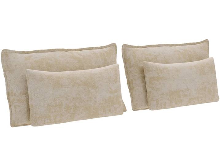 Set 4 Kissen CAPRI 30x65cm cremeweiss unifarben