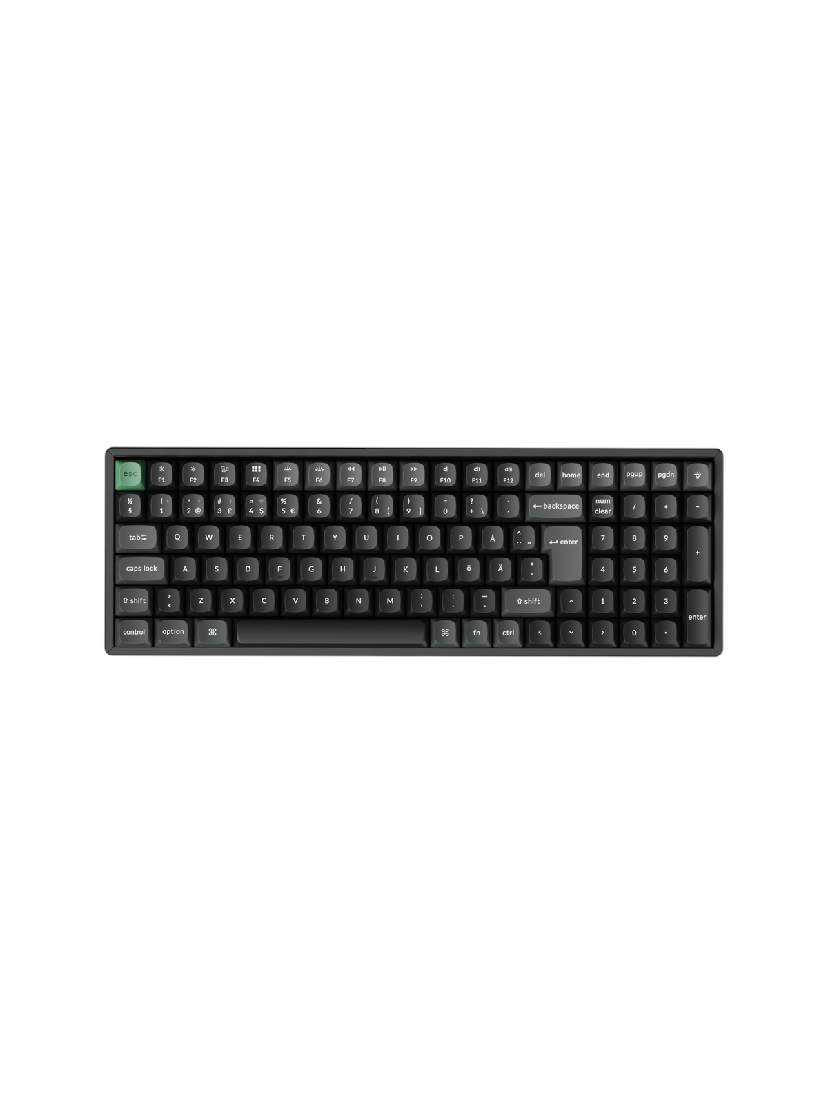 Keychron K4 Ultra 96% 8K Keychron Apex Red - Gaming Tastatur - 96% - Nordic ISO - Schwarz