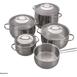 Kelomat 9tlg., Pfannenset + Topfset, Silber