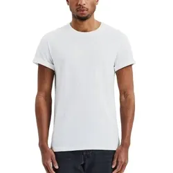 Bread and Boxers Roll-Up Tee Weiß Ökologische Baumwolle Medium Herren