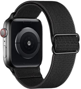 Combo Retail Shop Nylon Strap For Apple Watch Band, Bohemian Elastic Bracelet, I Watch Series black 38mm Or 40mm 41mm
