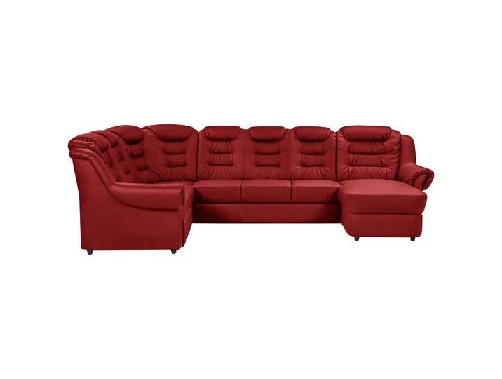 Wohnlandschaft Boston Rot Lederlook