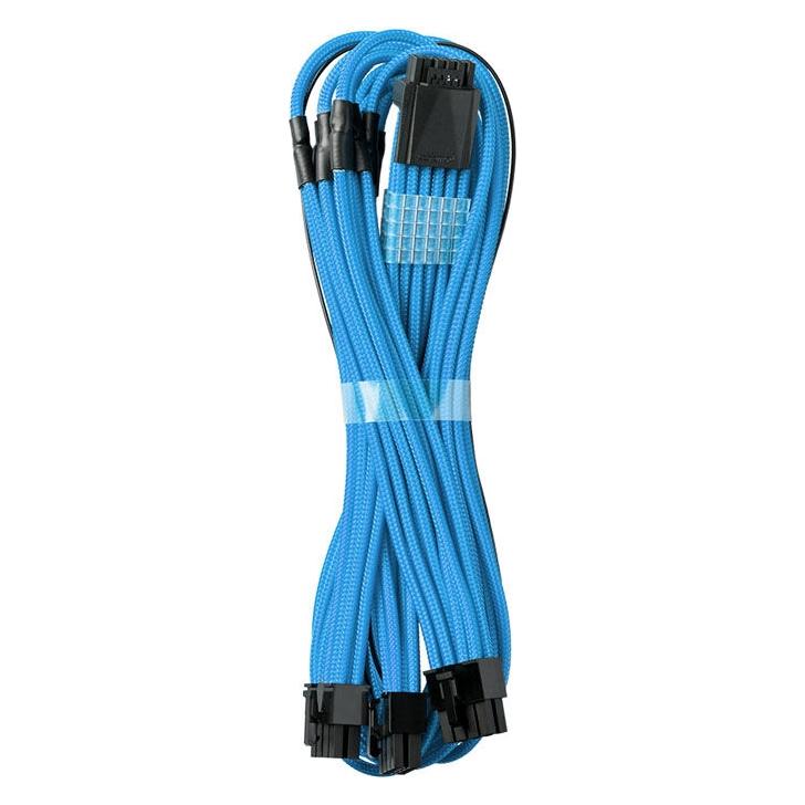 CableMod C-Series PRO ModMesh 12VHPWR auf 3x PCI-e Kabel für Corsair - 60cm, hellblau (60 cm) (CM-PCSR-16P3-N60KLB-5PC-R)