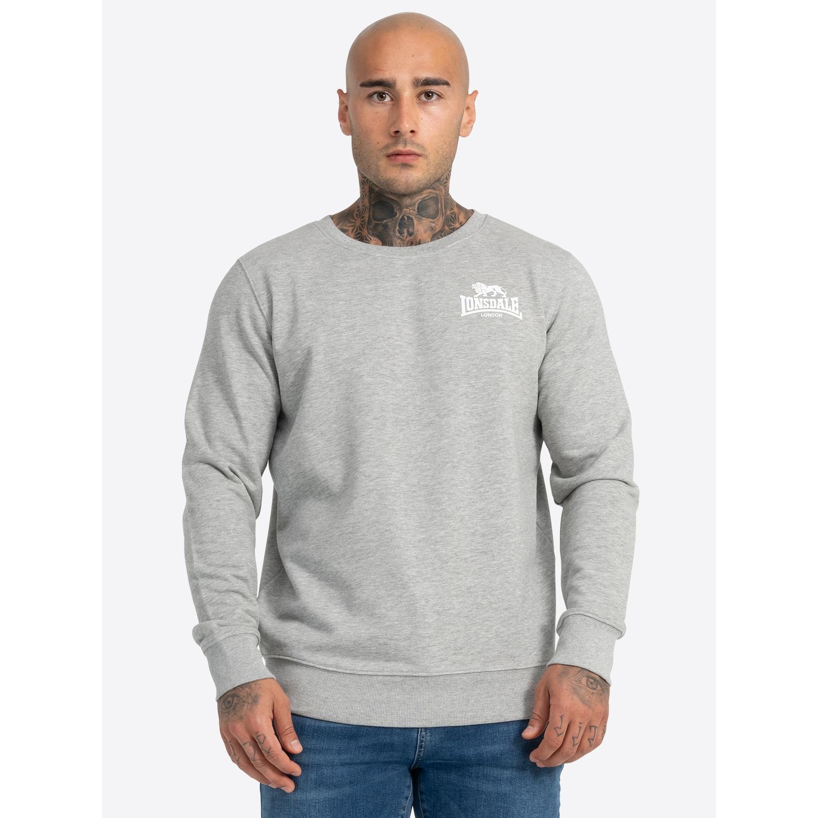 Lonsdale Herren Rundhals Sweatshirt schmale Passform LONGRIDGE