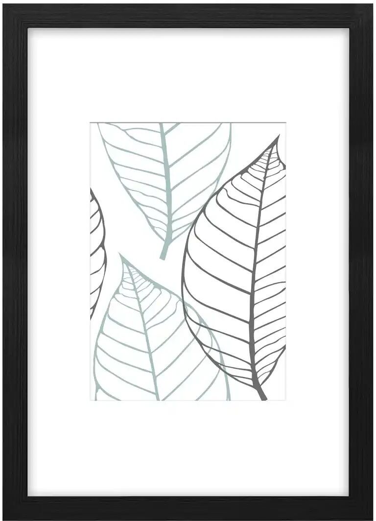 Höffner Holzbilderrahmen 21x30 cm  Iceland ¦ schwarz ¦ Holzwerkstoff ¦ Maße (cm): B: 23