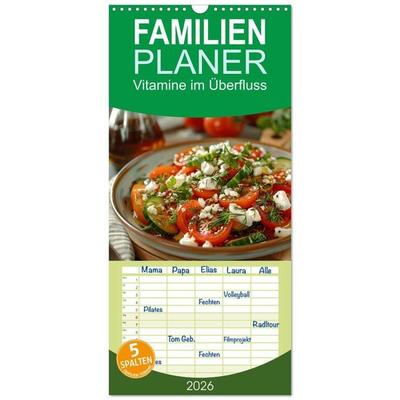 Familienplaner 2026 - Vitamine im Überfluss mit 5 Spalten (Wandkalender, 21 x 45 cm) CALVENDO