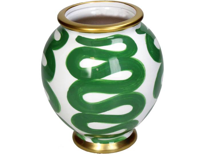Vase Myko Grün Porzellan D 14 H 16 cm
