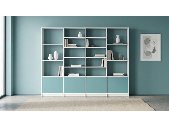 Modernes Wohnzimmerregal von Pickawood MDF Beschichtet MDF Weiß matt