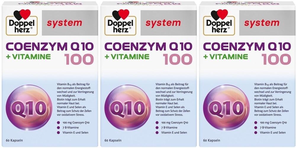 Doppelherz Coenzym Q10 100+Vitamine system Kapseln 3x 3x60 St
