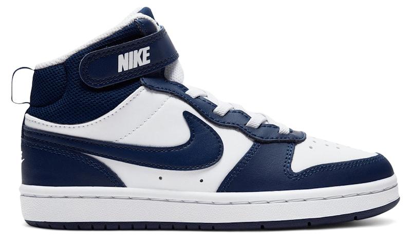 Nike Court Borough Mid 2 White Signal Blue (PS) - EU 28.5