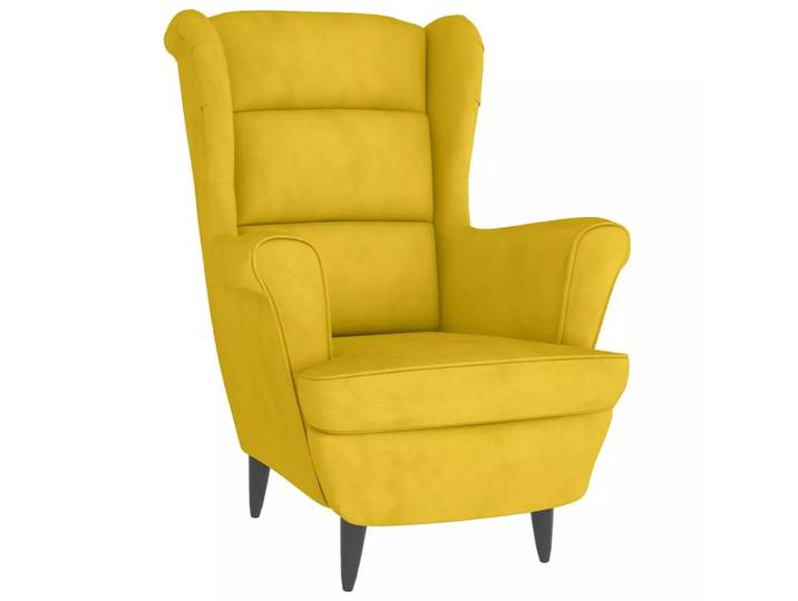 VidaXL - Sessel samt, One Size, Senfgelb