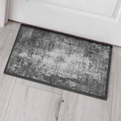Fußmatte ANDIAMO "Metropolitan, Welcome", grau (anthrazit, grau), B:39cm H:4mm L:58cm, Kunstfaser, Teppiche, Fußmatte, Schmutzfangmatte, verschiedene Motive, rutschhemmend, waschbar