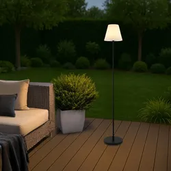 HOME DELUXE LED Solar Stehlampe CLARA - Weiß, RGB-Farben