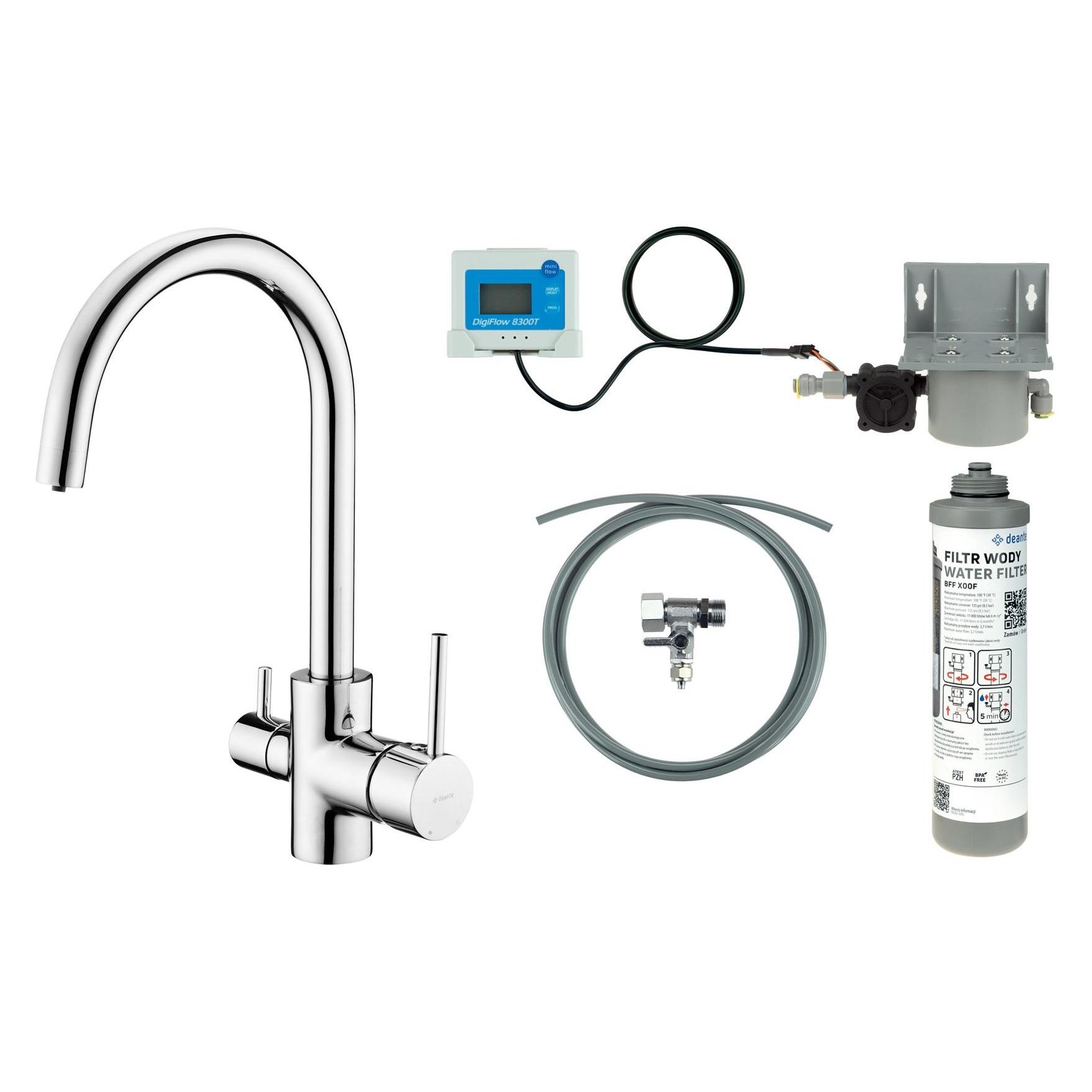 Deante Bateria kuchenna z zestawem do filtracji wody (BCHF064M)