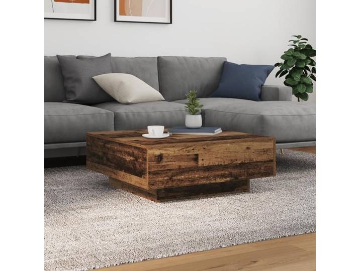 Table Basse-Table Salon Bois vieilli Bleu 80 x 80 x 31 cm Bois d'ingénierie 543854