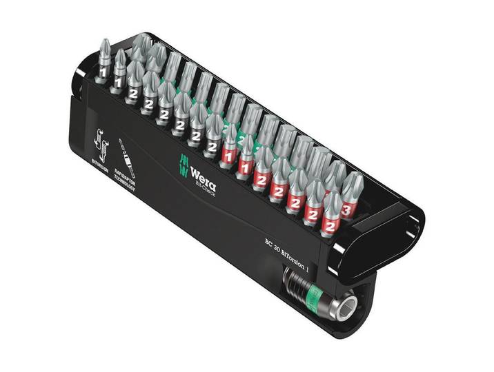 Bit-Set WERA Bit-Check 30 BiTorsion , bunt, B:8cm H:2,5cm L:14,5cm, Stahl, Bits, Bit-Set