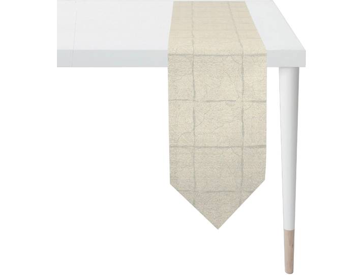 Tischband APELT 6300 CHRISTMAS GLAM, Weihnachtsdeko, Weihnachten , grau (taupe, grau), B:21cm L:175cm, Polyacryl, Polyester, Viskose, Tischdecken, Tischband, Lurex-Jacquardgewebe