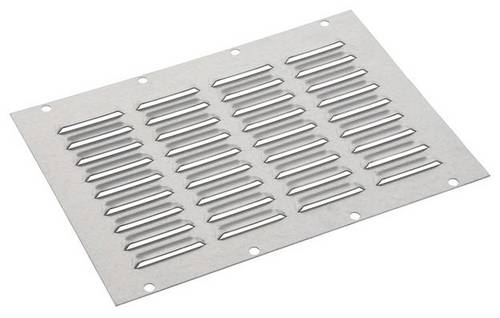 Hager MES-LS04 MES-LS04 Lüftungsschlitzflansch 1.25mm IP20 298x200 (BxT) Lüftungsschlitzflansch Metall Grau 1St.