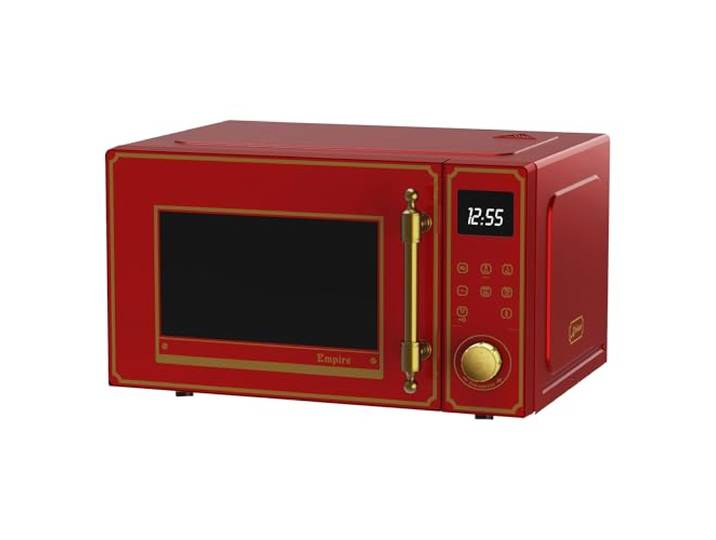 Kaiser Empire M 2530 RotEm Retro Mikrowelle 25L Mikrowellenherd mit Heißluft Grill 25 Funktionen