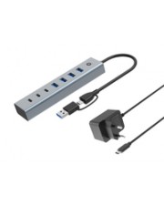 Conceptronic USB-Hub 7-Port 3.0 ->7x3.0 inkl.Power Adapter (HUBBIES20GP)