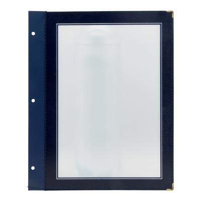 Securit® 5er-Set Einlagen für Speisekarten A4 "Wood" - Blau - 2 Ansichten pro Einlage