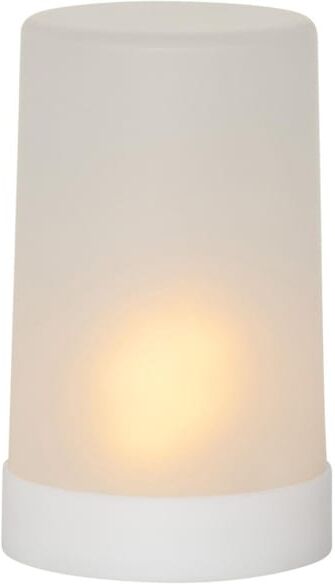 Blockljus STAR T LED Flame 14,5cm vit