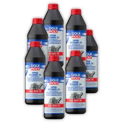 7x Getriebeöl LIQUI MOLY 20645 Hypoid (GL4/5) TDL SAE 80W-90 Schaltgetriebe Öl 1L