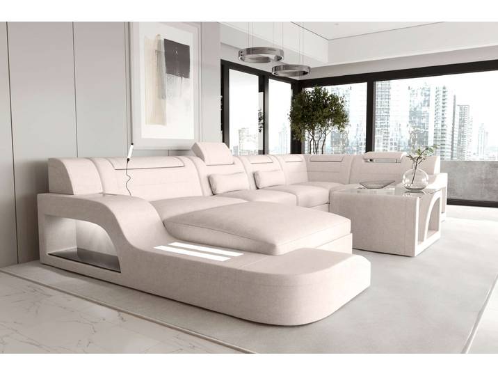 Wohnlandschaft Palermo U Form Stoffsofa